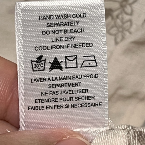 Pleione Women Small Blouse Button Gauze Lightweigh Ruffled Sleeve Floral Cottage - Picture 5 of 7